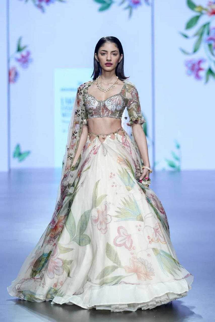 Silk Wedding Printed Lehenga - MYLUXURY LANE ENTERPRISE